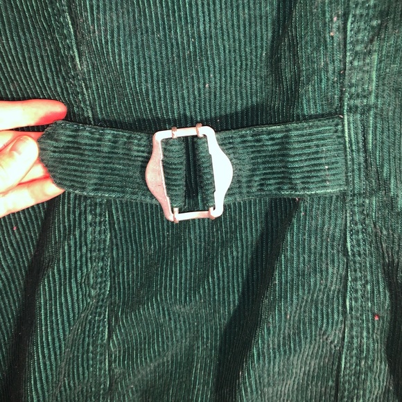 Corduroy Green Button Up Dress - Picture 5 of 5